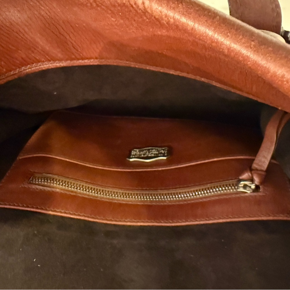 Vintage Kieselstein-Cord Leather Studded bag w/ silver Native American Medallion - Picture 11 of 11